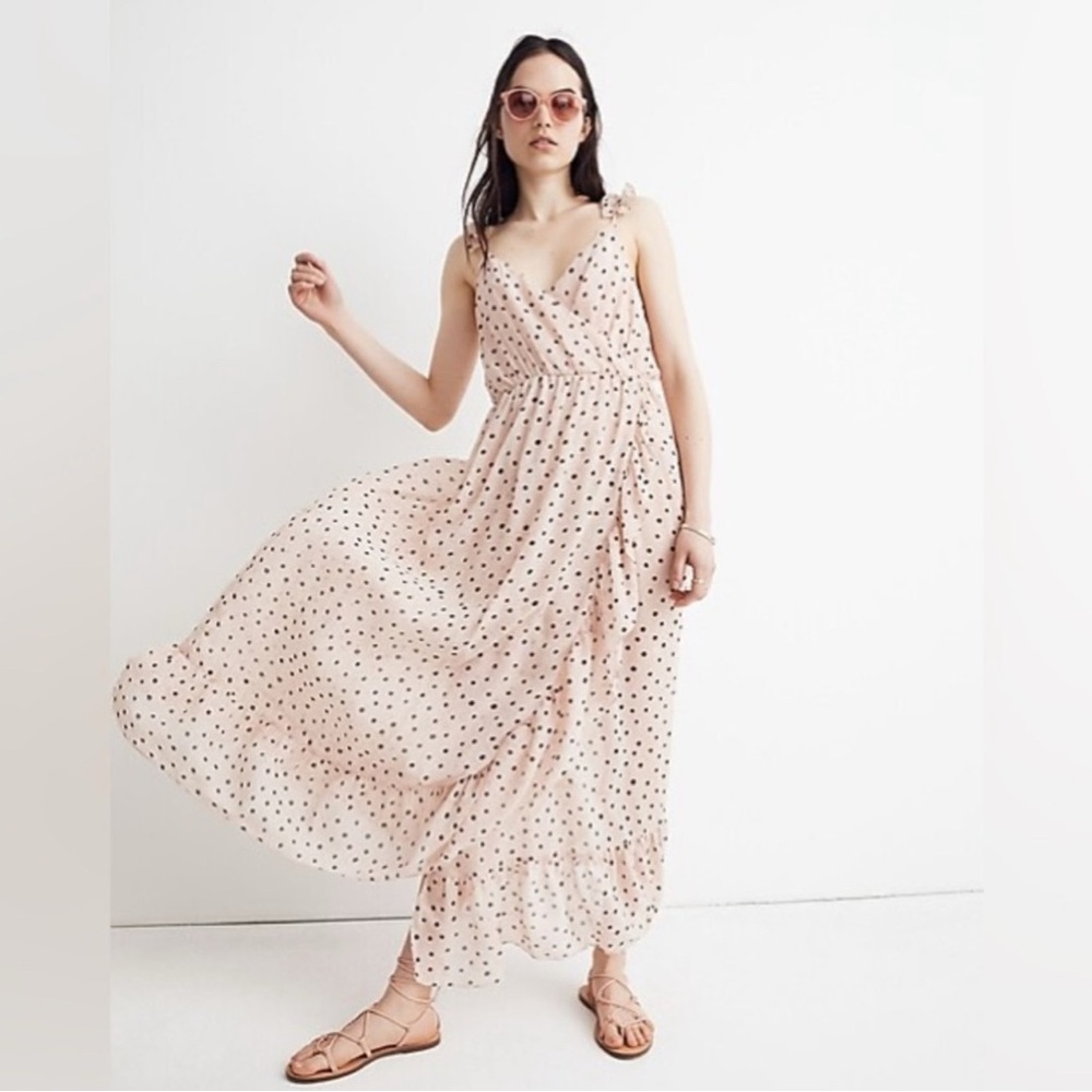 Madewell Painted Dots Ruffle Dress